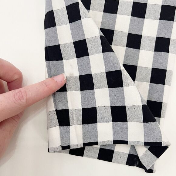 Rag and Bone Black and White Gingham Checkered Straight Leg Dress Pants Size 2 - Picture 5 of 6